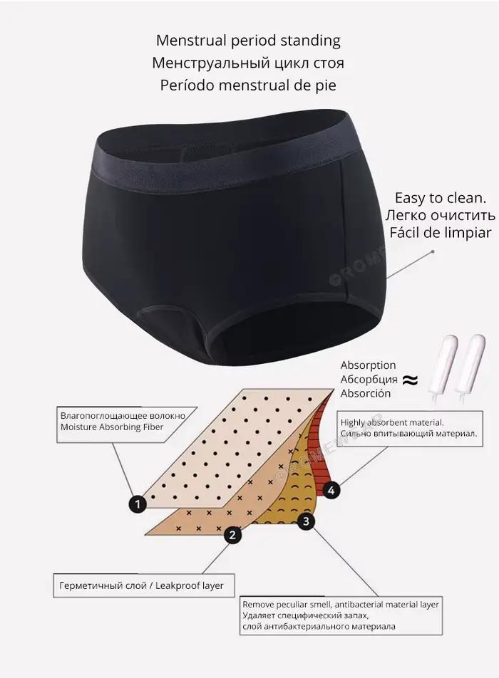 5 Pcs/Lot période menstruelle culottes en coton modal pour femmes sous-vêtements absorbants lourds Lingerie féminine Stretch doux slips délicats