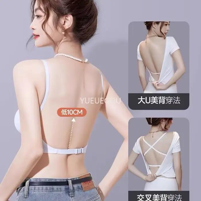 Soutien-gorge Push Up de 12CM, petit buste, minimiseur sans bretelles dans le dos en U profond, Support latéral Ultra rembourré pour mariage