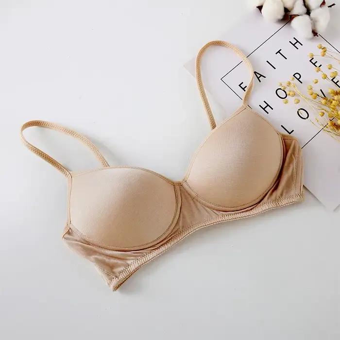 InjBra-Soutien-gorge sans armatures pour femmes, 3/4 solide, fin, confortable, bretelles ajustées, 2023