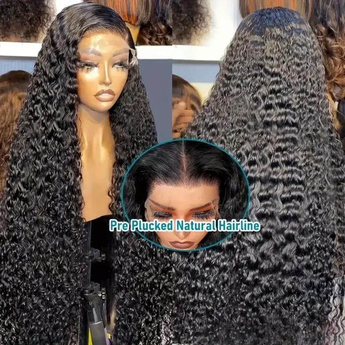 Parochňa z ľudských vlasov Deep Wave s HD čipkou vpredu 13x6