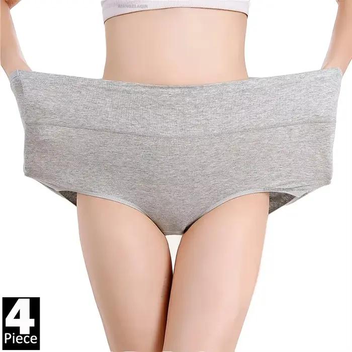 4 pièces/lot taille haute sous-vêtements coton culottes femmes corps mince sous-vêtements abdominaux grande taille filles slips femme Lingerie Shaper