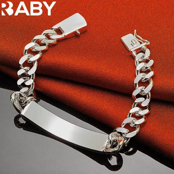 URBABY – Štvorcový retiazkový náramok z rýdzeho striebra 925 pre ženy