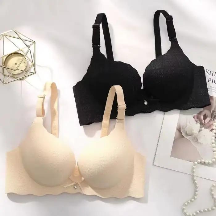 Ensemble de soutien-gorge push-up épaissi pour petits seins, sous-vêtements push-up en V profond, sans anneau en acier, poitrine plate, soutien-gorge spécial