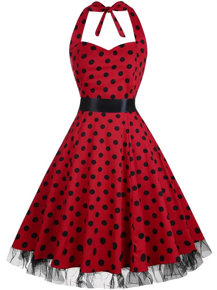 Dámske vintage šaty v štýle Hepburn