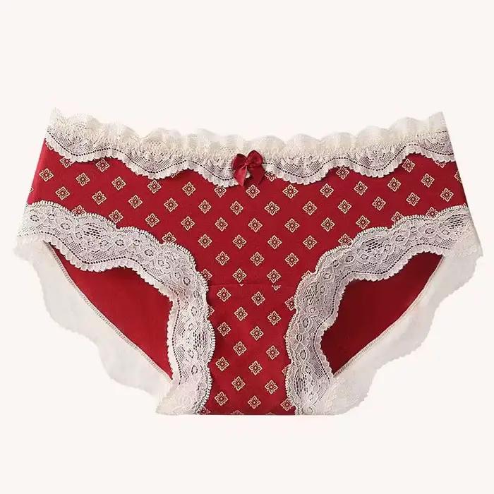 Ensemble de culottes triangulaires pour le jour de noël, sous-vêtements pour femmes, slips en coton, Lingerie Sexy, sous-vêtements intimes en dentelle sans couture