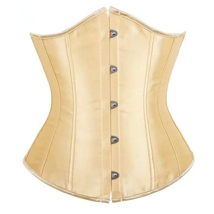 Corset sous-poitrine amincissant la taille, Bustier sculptant le corps pour femme, Corset Steampunk à lacets, Ceinture de maintien de la taille