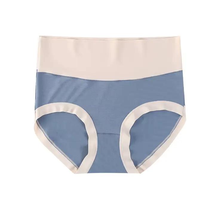 Culotte femme 6 pièces Modal taille haute ventre Tuck Triangle pantalon adolescentes grande taille confortable Triangle culotte