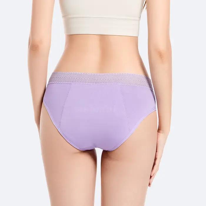 3 pièces culottes menstruelles femme flux très abondant période menstruelle sous-vêtements taille moyenne étanche période culotte pour filles ensemble culotte menstruelle absorbant fille