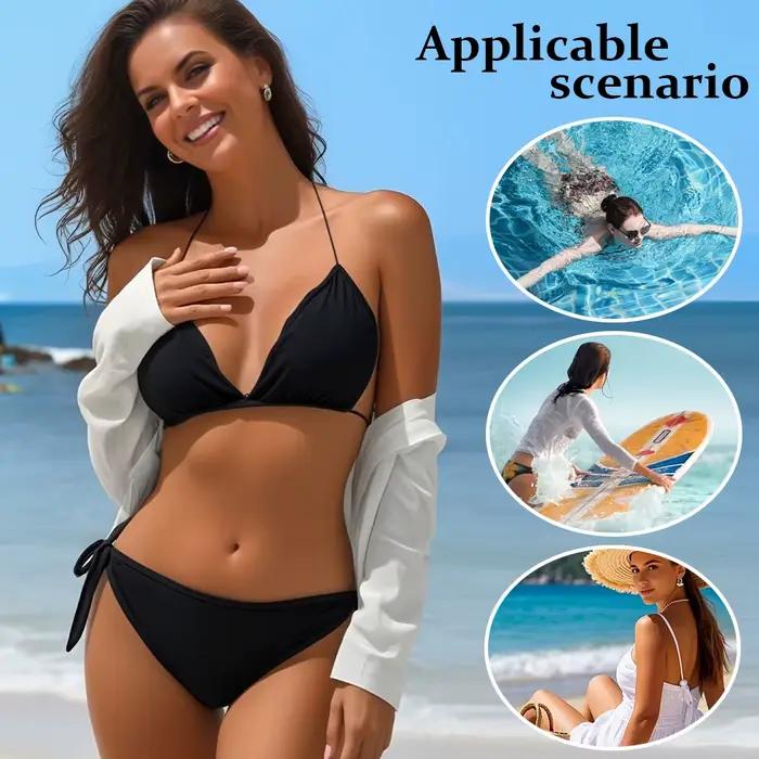 Maillot de bain bikini écologique, culotte menstruelle, 4 couches, anti-fuite, à nouer sur les côtés, vêtements de bain pour les règles, adapté aux femmes pendant leurs règles