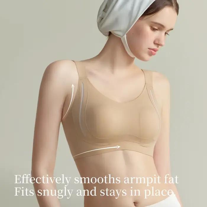 SUJIIN Soutien-gorge minimisateur grande taille pour femme, sans armatures, push-up, anti-affaissement, sans coutures, pour poitrines généreuses, été XM092