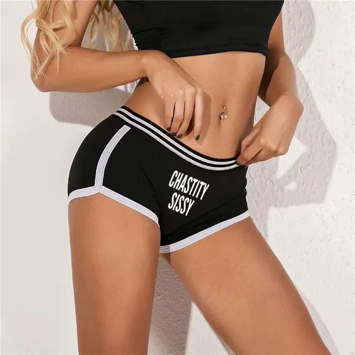 CHASTITY SISSY sous-vêtements pour femmes drôle femme Boxer Shorts coton garçon Shorts mignon fille culottes respirant femmes intimes
