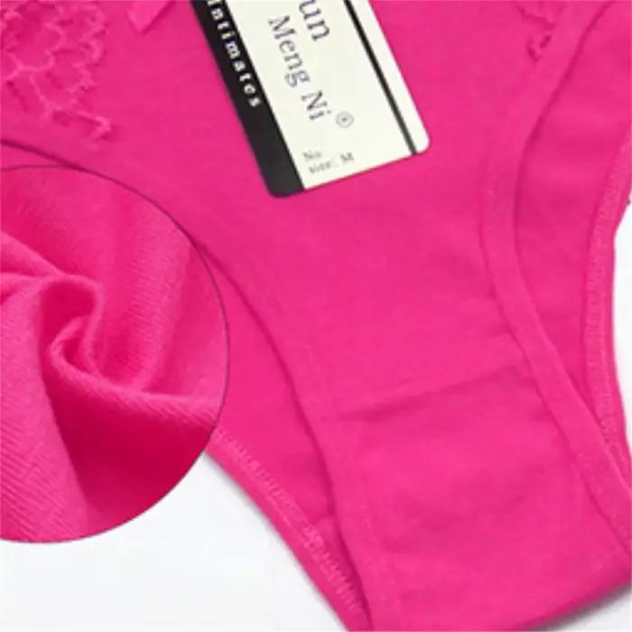 3 pièces dentelle coton culottes pour femmes courbées sans couture sous-vêtements brésiliens Sexy taille moyenne Bikini slips femme respirant Lingerie