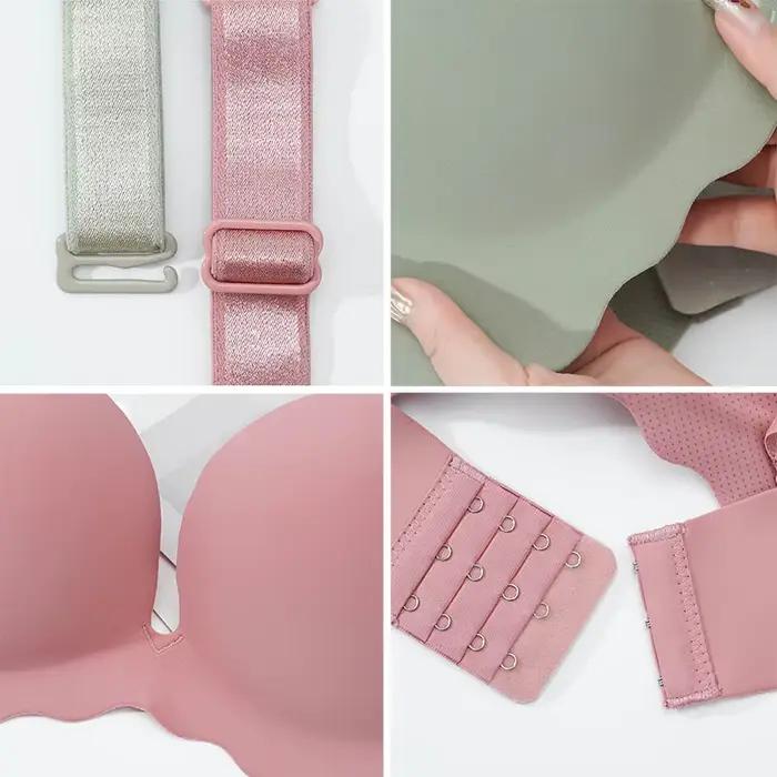 Femmes soutien-gorge sans couture solide Push Up Lingerie Sexy sans fil Bralette femme intimes confort mode française sous-vêtements haut soutiens-gorge