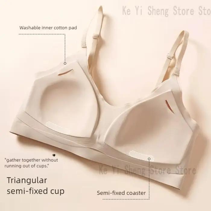 Soutien-gorge pour femmes, sous-vêtements sans couture, gros seins, petits seins, rassemblement, bonnet fin semi-fixé, beau soutien-gorge au dos, sexy