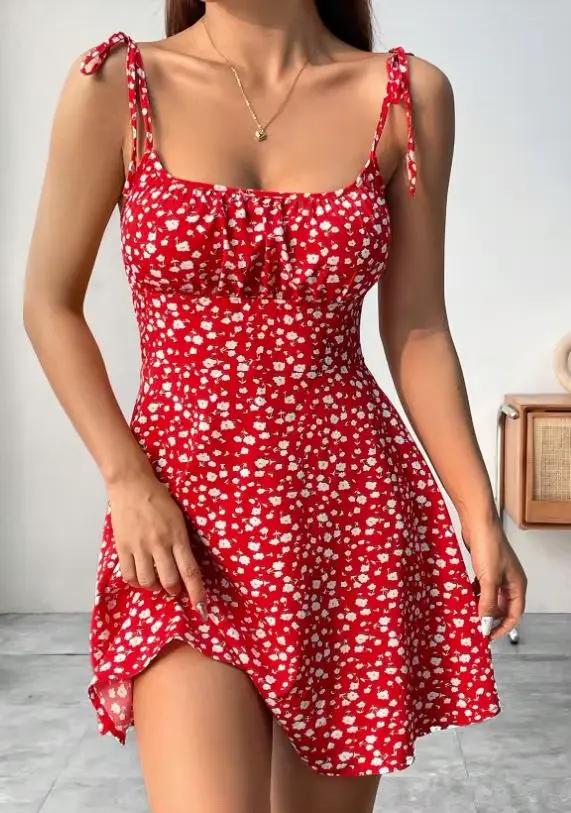 Sexi letné šaty so špagetovými ramienkami pre ženy