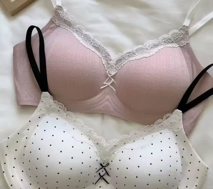 Lingerie en dentelle et à imprimé floral : soutien-gorge push-up pour femmes aux poitrines petites, conçu pour minimiser les bourrements latéraux, sans coutures et sans armatures