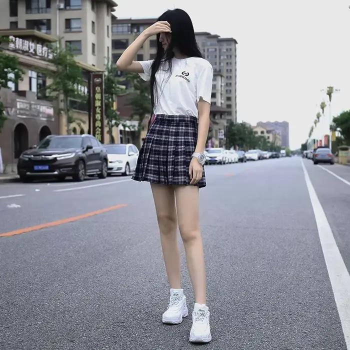Harajuku 0 plisovaná sukňa pre ženy
