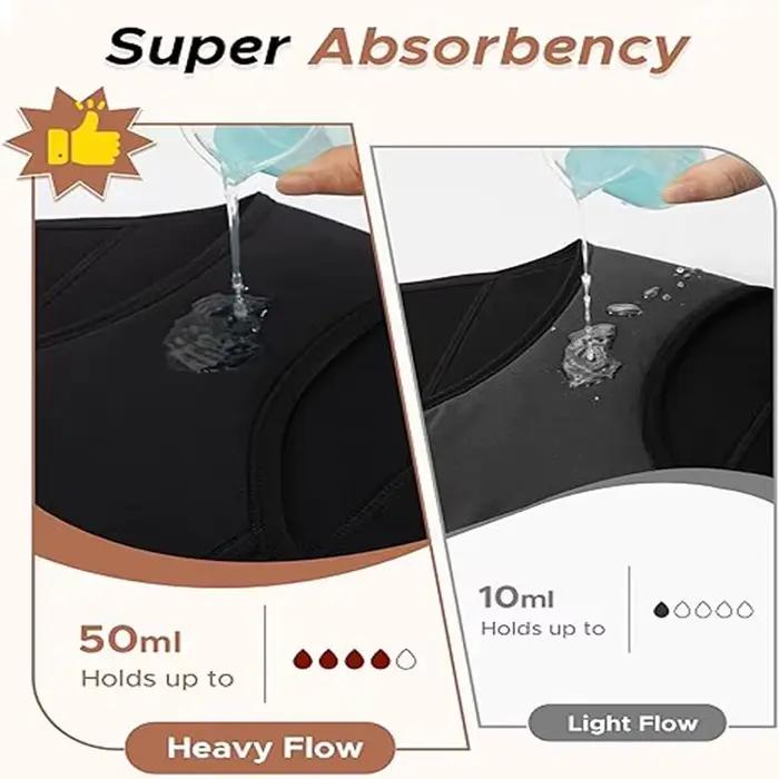 Culottes menstruelles waterproof sans serviettes hygiéniques pour femmes absorption intense grande taille confort durable usage quotidien et nuit occasions variées