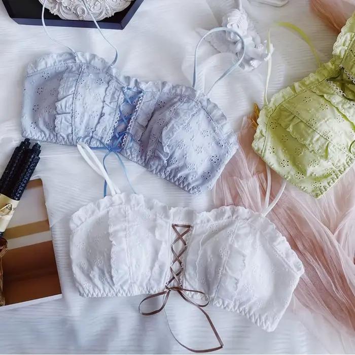 Lolita princezná čipka podprsenka a nohavičky set