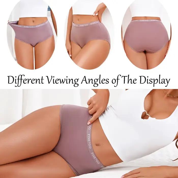 FINETOO 5 pièces/ensemble coton taille haute culottes pour femmes sans couture doux confortable caleçon élastique respirant intimes Lingerie