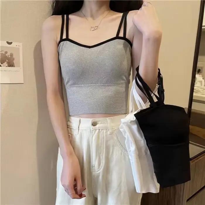 Soutien-gorge tubulaire en coton pour femmes, sous-vêtements à bretelles, beau haut précieux, soutien-gorge confortable sans couture, soutien-gorge de sport féminin, Y-Top
