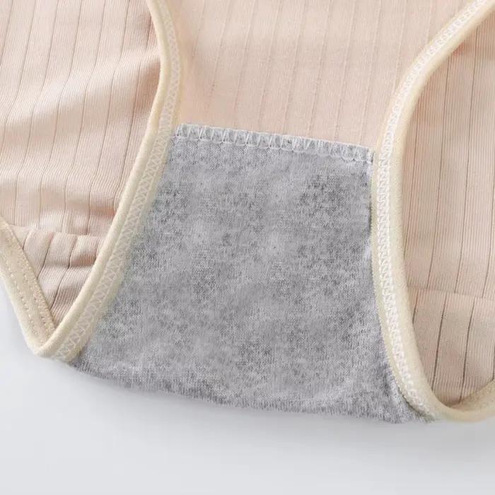 Taille moyenne ceinture élastique coton culottes femmes slips sous-vêtements filles culottes coton entrejambe femme Lingerie