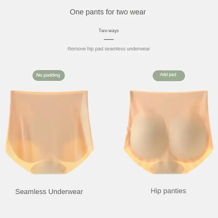 Culotte d'Été en Silicone Sans Couture, Sous-Vêtement Modelant les Hanches et les Fesses, Coussinets Push Up, Lingerie Sexy