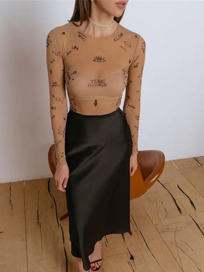 Jednodielny obtiahnutý a sexy top pre ženy