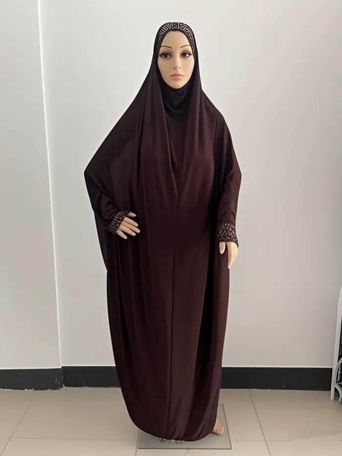 H098 voľná veľkosť Muslimské šaty na modlitbu Khimar kaftan Burka Abaya