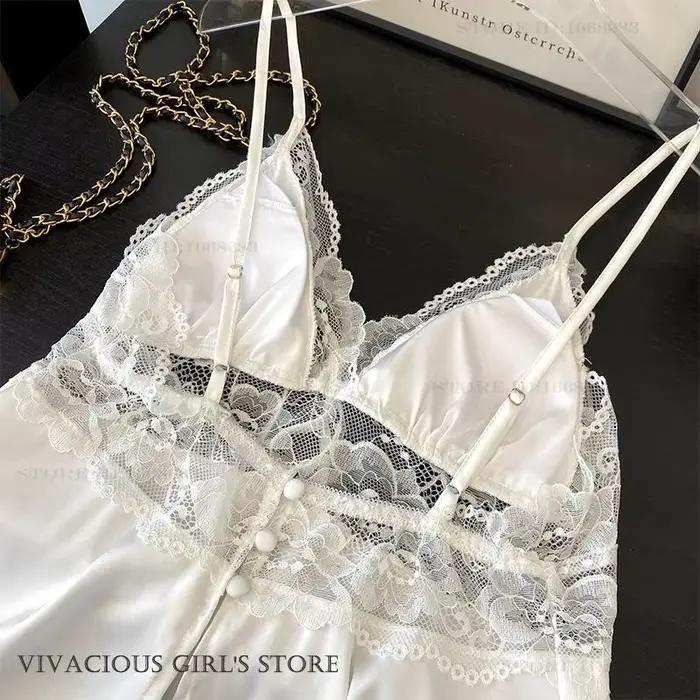 Ensemble pyjama à bretelles pour femmes, vêtements de salon, Sexy, ajouré, dentelle, Lingerie intime, vêtements de nuit, haut et short à bretelles, vêtements de maison, nouvelle collection été