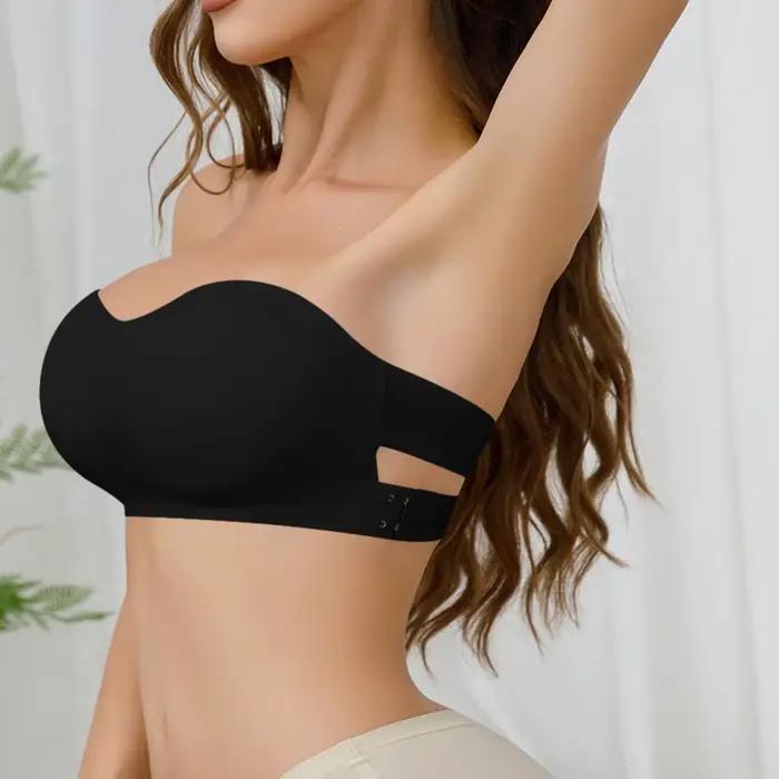 Nouveaux soutiens-gorge sans bretelles pour femmes avec boucle latérale croisée soutien-gorge Bandeau Push Up mode Tube antidérapant hauts de soutien-gorge sous-vêtements femme