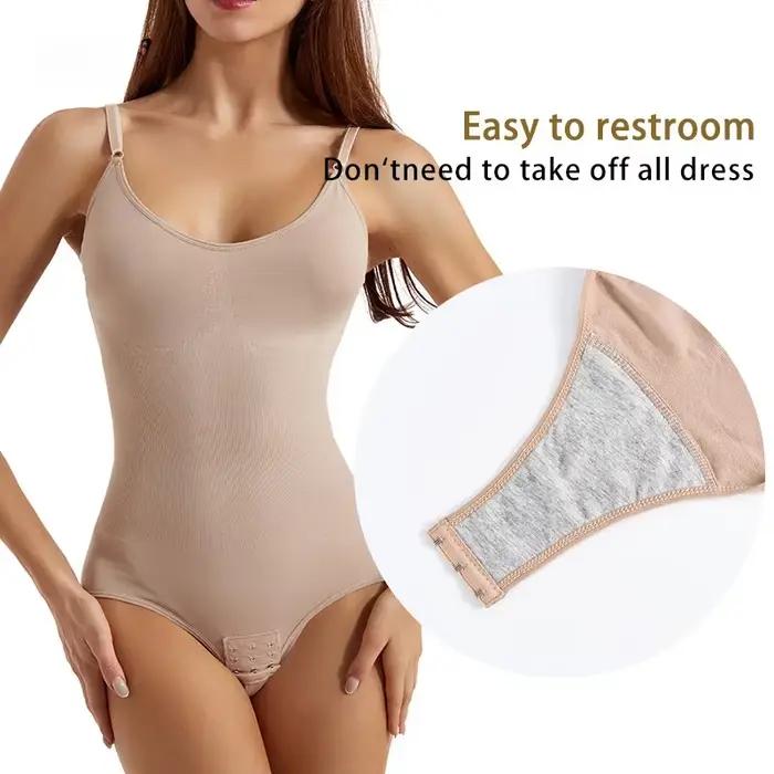 Body Shaper Shapewear sculptant sans manches ventre contrôle Body pour femmes taille mince formateur avec crochets grande taille