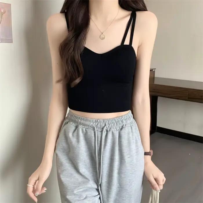 Soutien-gorge tubulaire en coton pour femmes, sous-vêtements à bretelles, beau haut précieux, soutien-gorge confortable sans couture, soutien-gorge de sport féminin, Y-Top