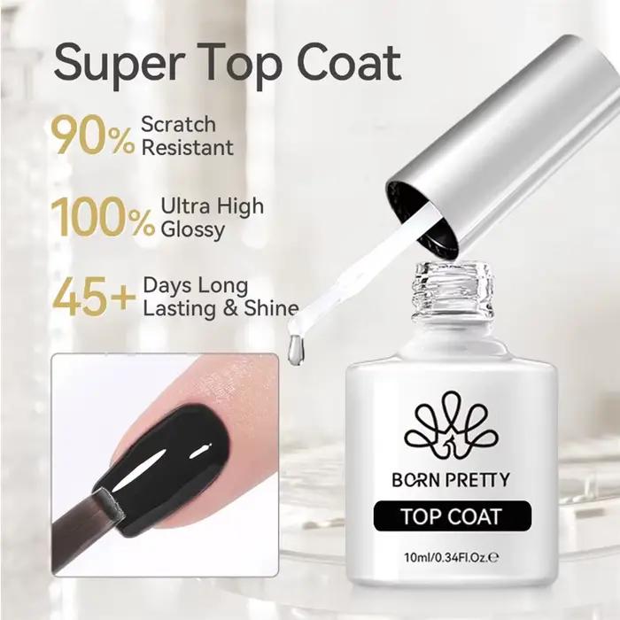 BORN PRETTY - Verhéritage nechtový gél polotrvalý UV lak Super Top Coat a Base Gel