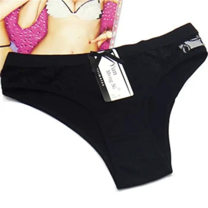 3 pièces dentelle coton culottes pour femmes courbées sans couture sous-vêtements brésiliens Sexy taille moyenne Bikini slips femme respirant Lingerie