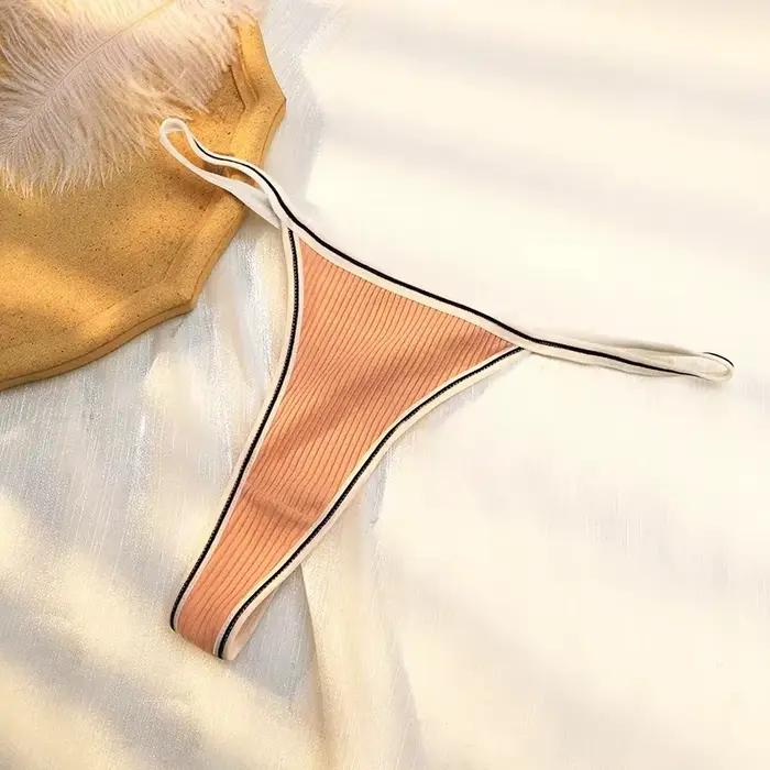 Sexy jednodielne nízke tangá bez švov z antibakteriálnej bavlny pre ženy