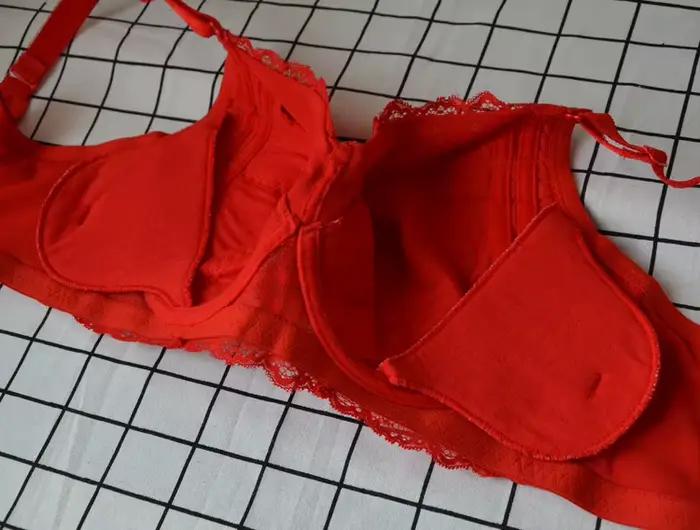 Veľkostná push-up braletka s čipkou pre ženy s košíčkami B C D E F G H