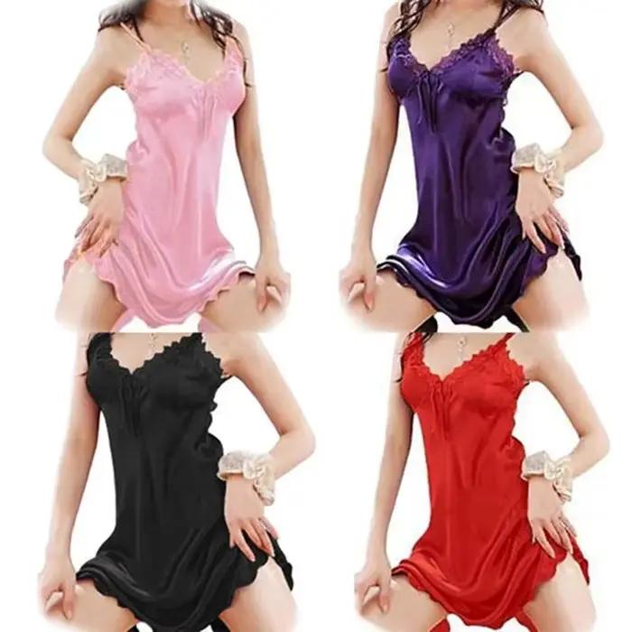 Chemise de nuit féminine sans manches en coton, sexy, courte, épaules dénudées, pour les nuits chaudes d'été et les occasions spéciales ```