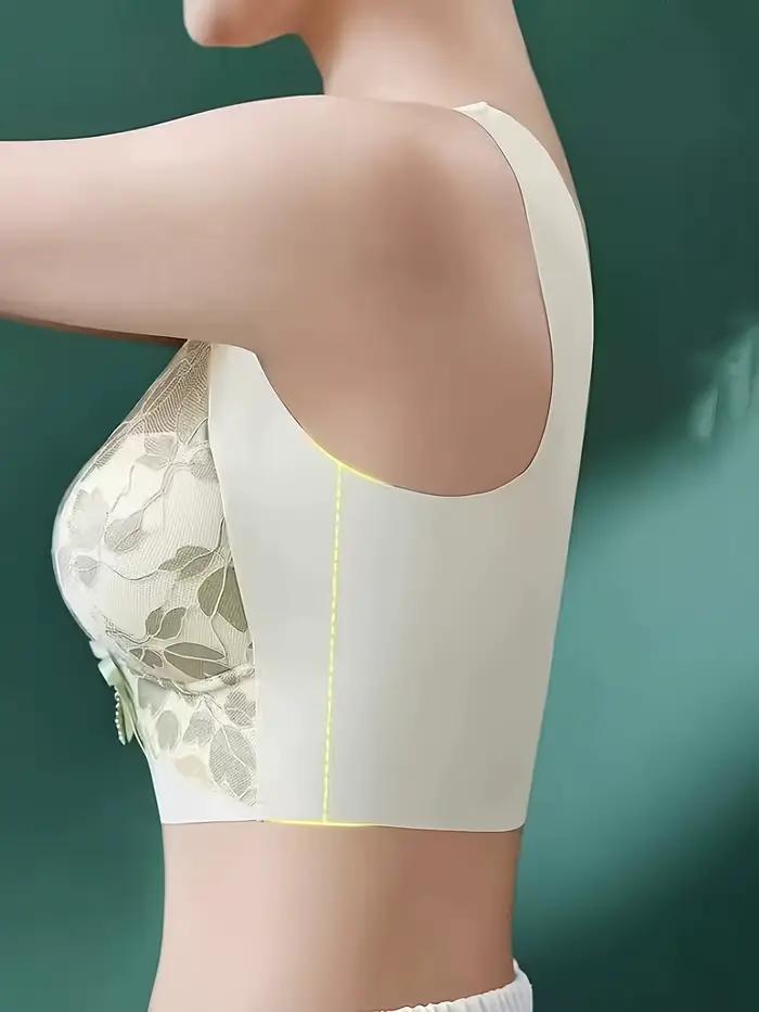 Soutien-gorge en dentelle pour femme, sans couture, sans armatures, couvrant entièrement la poitrine, dos en U sans couture, lingerie sexy anti-affaissement, couvrant entièrement la poitrine sans bord