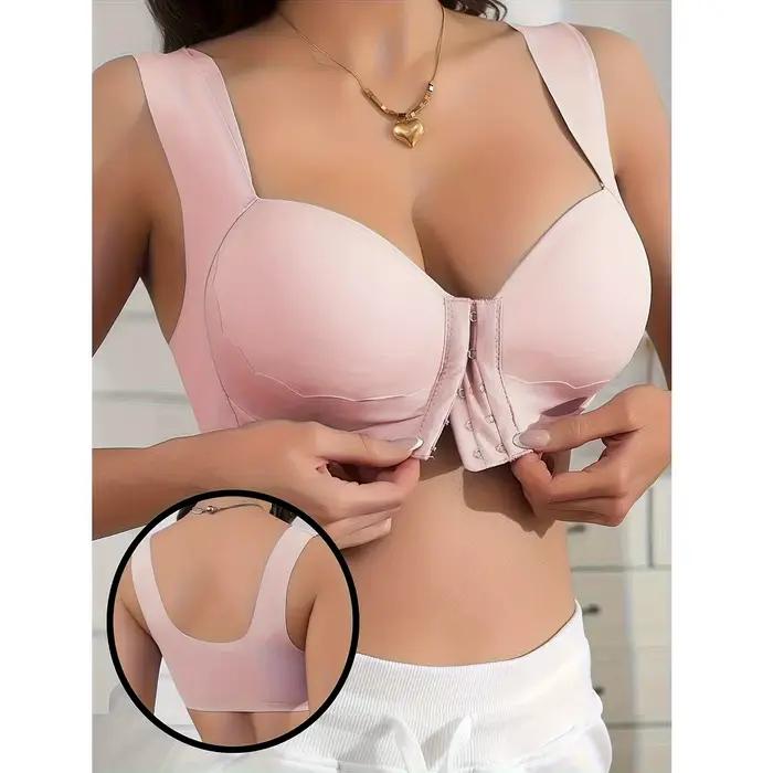 Soutien-gorge à boutons avant pour femmes, grande taille, brassière sans couture, Push-Up, sous-vêtements, Style débardeur pour mère