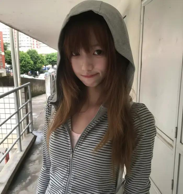 Tonngirls Y2k japonská mikina s kapucňou pre ženy s dlhými rukávmi pruhovaná