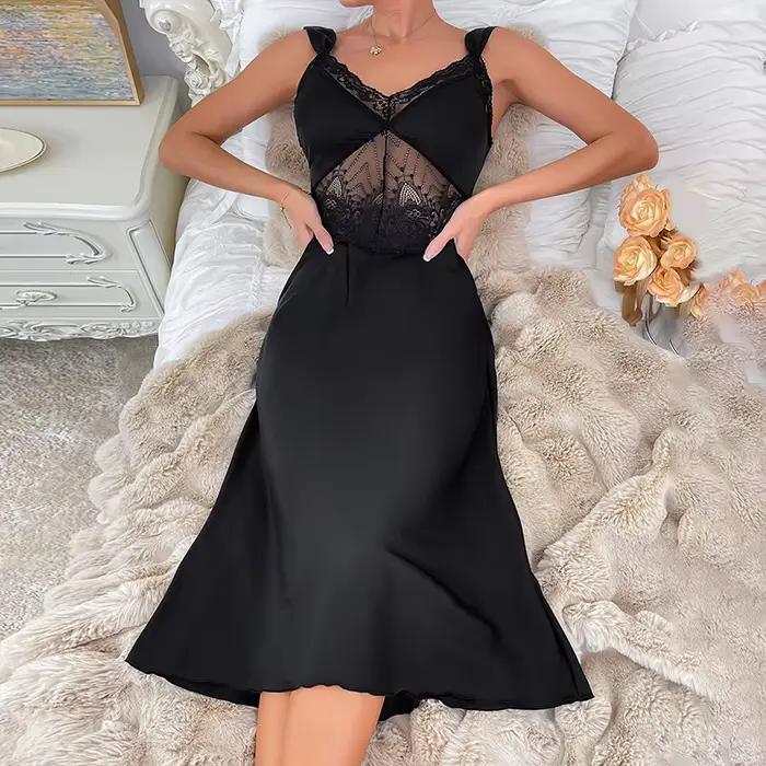 Dámske sexy pyžamo s výstrihom do V