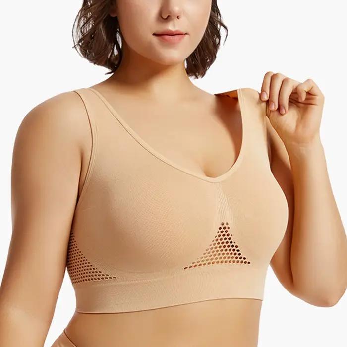 Femmes grande taille soutien-gorge gilet quotidien décontracté course Fitness Yoga beauté débardeur sport gilet sans jantes en acier confortable respirant soutien-gorge