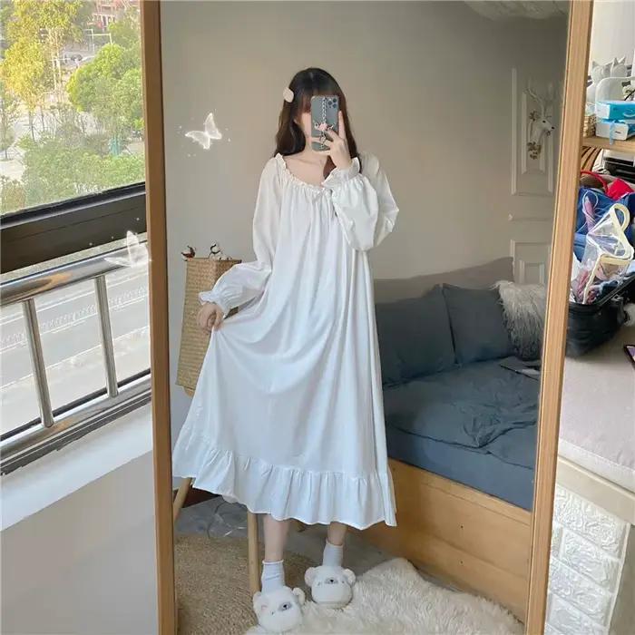 Nuissette en soie lactée pour femmes, chemises de nuit élégantes et confortables pour dormir et se détendre chez soi