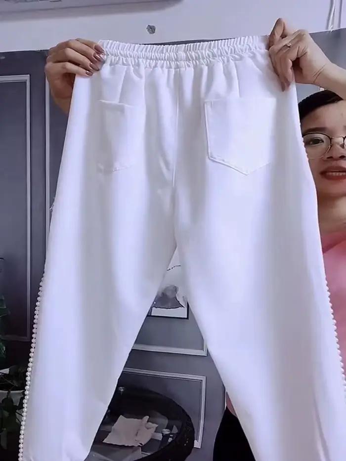 Dámske rýchloschnúce perleťové nohavice
