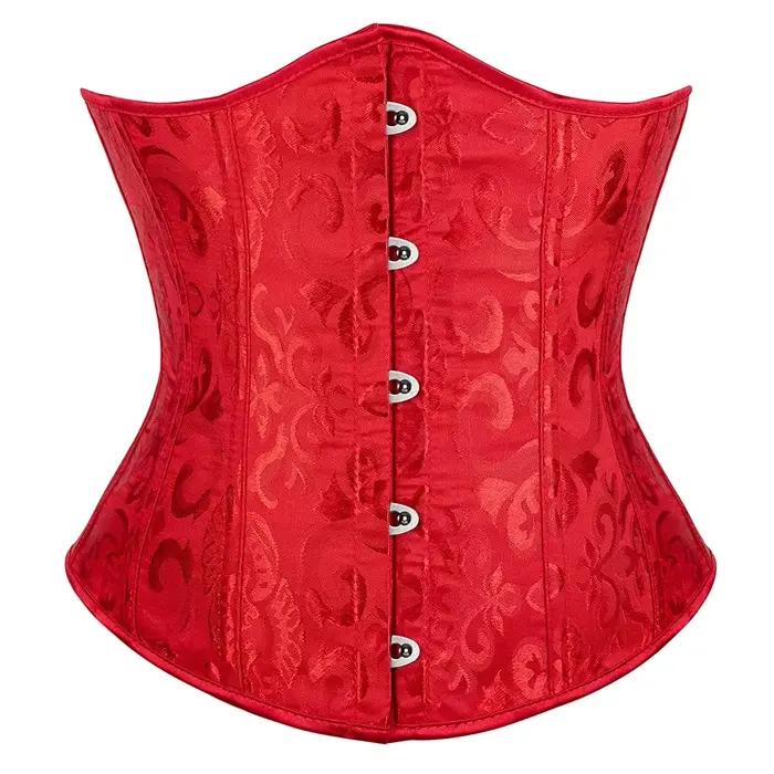 Vintage podprsienkový korzet pre ženy gotický žakárový plastový kostice basque telo tvarovač formovač pásu bustier