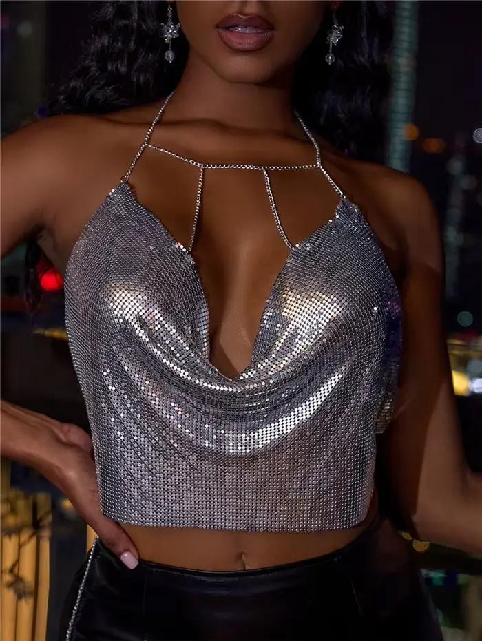 Dámsky crop top s odhaleným chrbtom