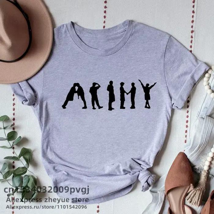 Kórejská dievčenská skupina tričko pre ženy Streetwear móda estetické oblečenie