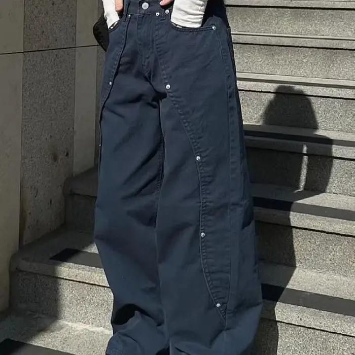 Džínsy pre ženy Y2K, ležérne oblečenie