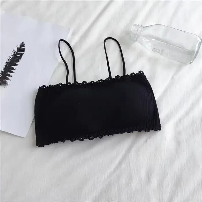 Soutien-gorge en coton pour femme, soutien-gorge tube, sous-vêtement à bretelles pour femme, débardeur élégant, soutien-gorge confort sans couture, soutien-gorge de sport, hauts en dentelle